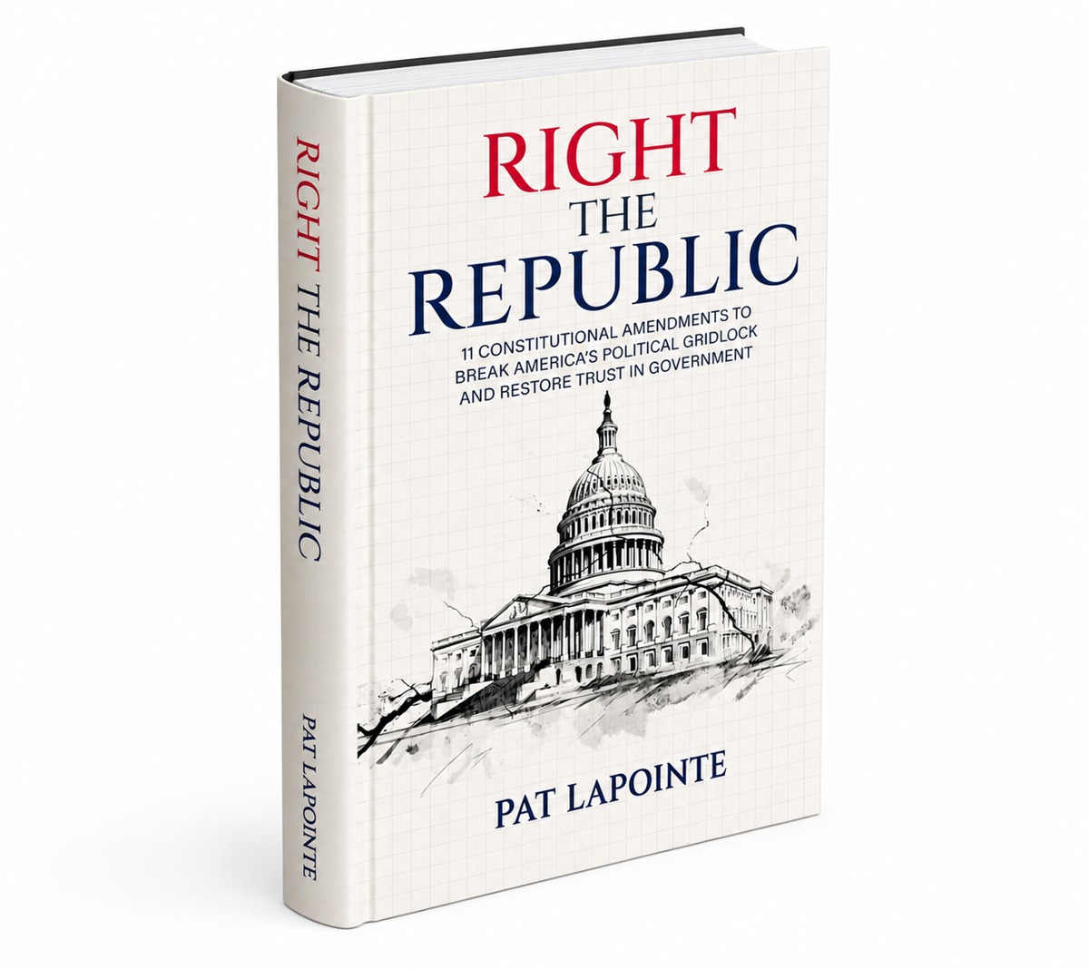 Right the Republic, 3D hardcover render